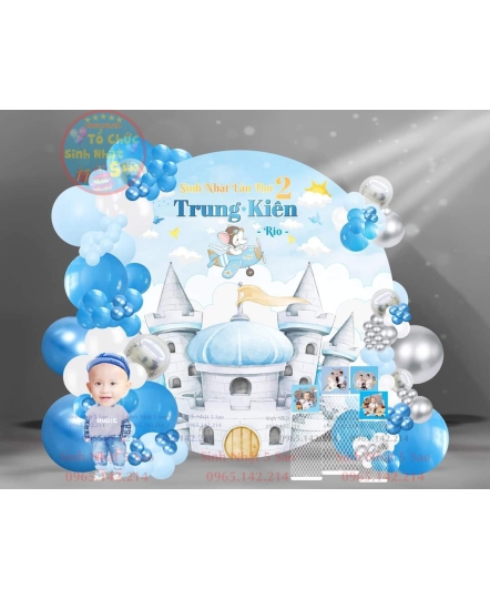 trang trí sinh nhật lâu đài